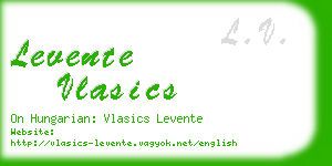 levente vlasics business card